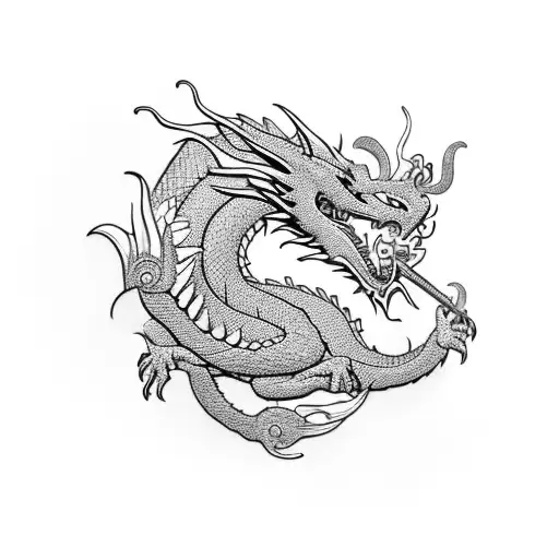 Dragon Eating Own Tail