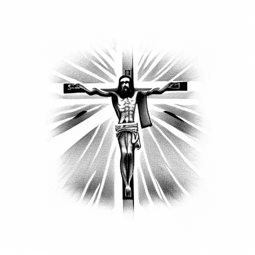 Jesus Christ Crucified On A Power Line