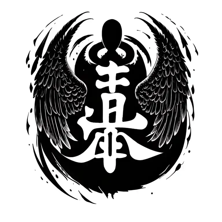 Japanese Angel Kanji Symbol