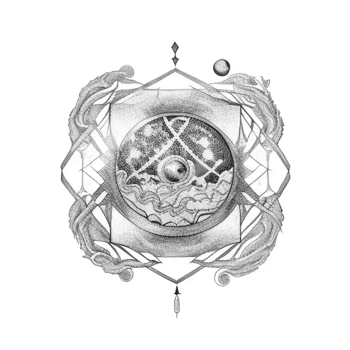 An Intricate Tattoo Of Juice World Lyrics Intertwined With Images Of Your Kids And Space Elements