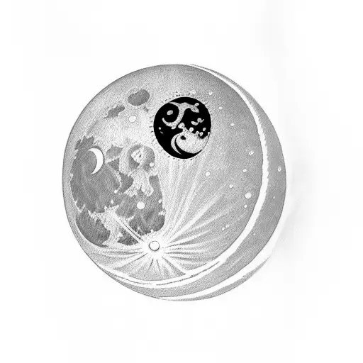 Halloween Half Sleeve With The Moon Being The Centerpeice