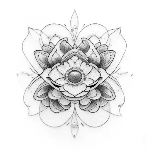 Water Lilies And Daisies