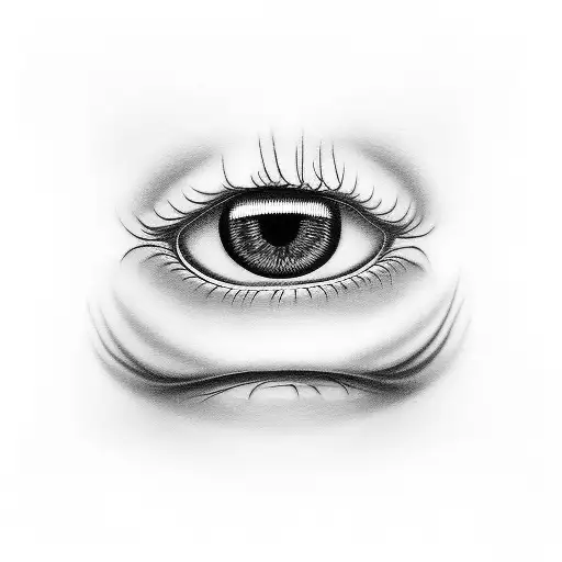 Creepy Eyes Tattoo On Hand