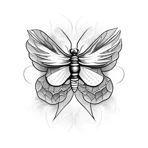 A Creepy Big Moth With Long Wing Tail