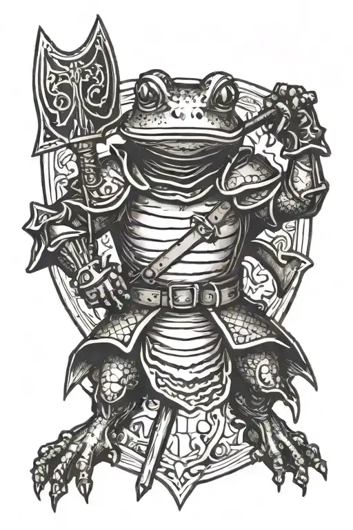Frog Knight With Pole Axe