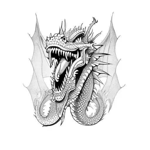 A Dragon Screaming Vengance