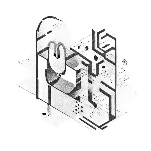 A Cyber Security Themed Tattoo Incorporating Binary Code And A Lock Symbol