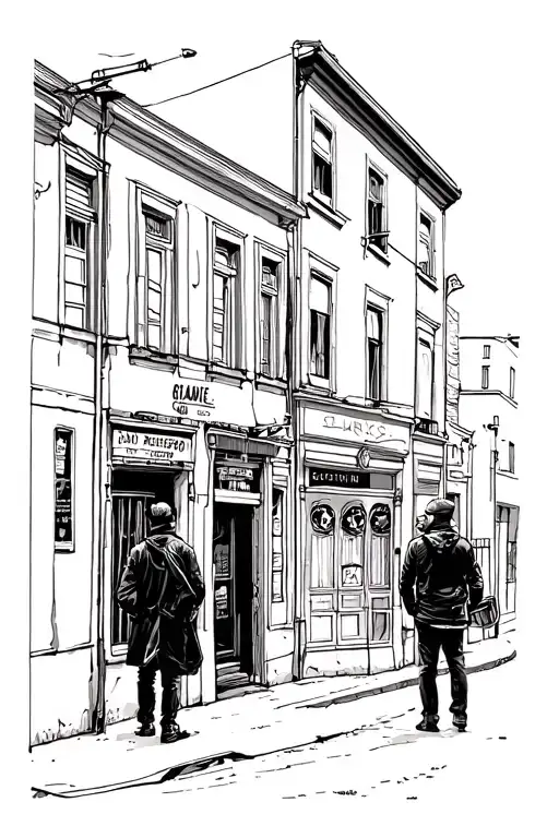 Street Scene Inspired In Two Brother In Galicia