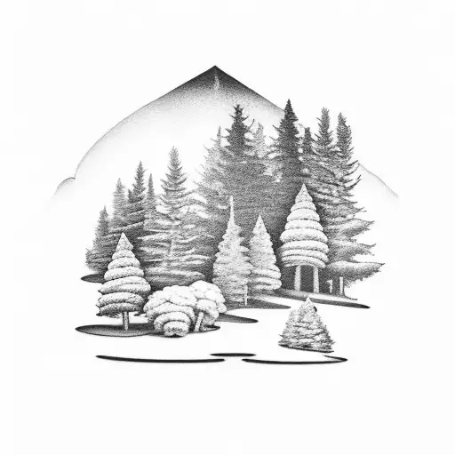 A Coffee Cup Nestled Among Pine Trees On A Mountain Peak