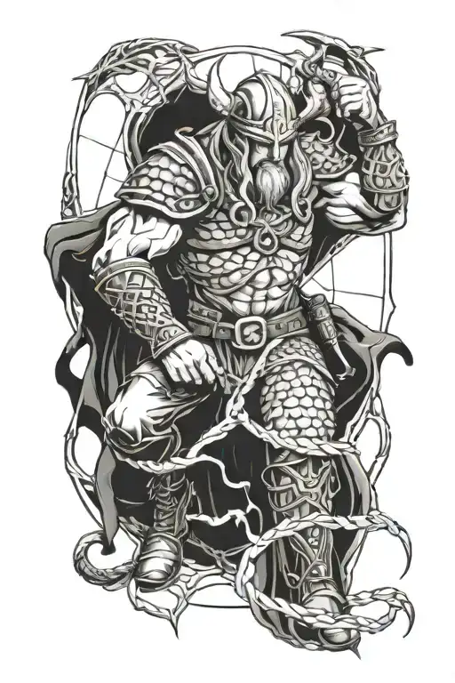 A Viking Warrior Wrapped In The Web Of Fate
