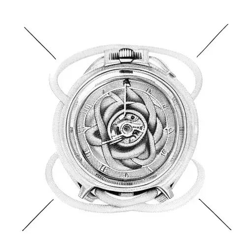 Incorporate A Vintage Car And A Classic Watch Intertwined With A Symbol Of Brotherhood