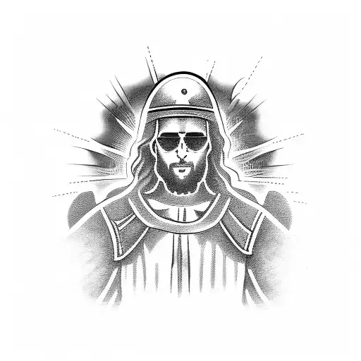 Motorcycle With Jesus Guarding