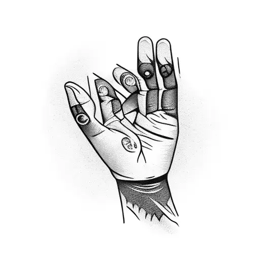 Black Lettering Hand