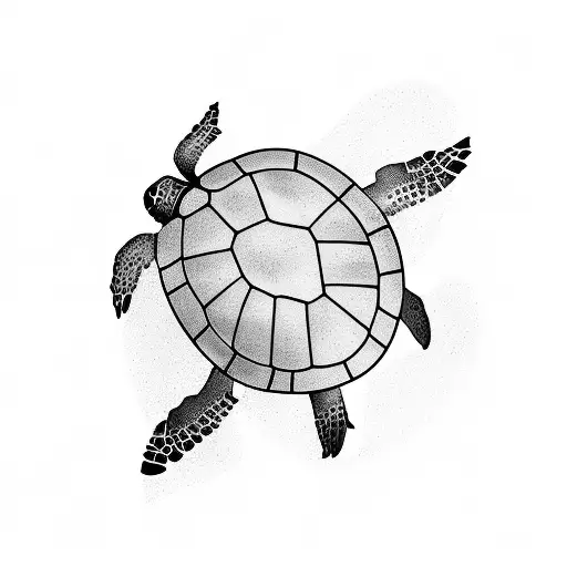 Sea Turtle Incorporating The Letters 'M' And 'S'