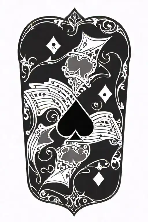 Incorporate A Royal Flush Of Poker Cards Into A Unique And Abstract Design