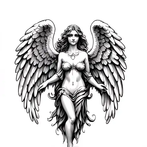 Guardian Angel Wings Woman