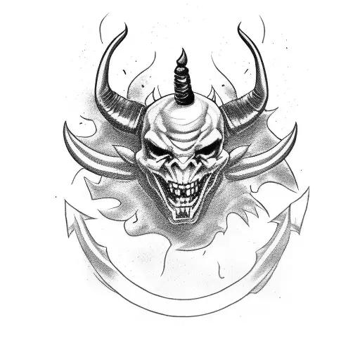 A Devil With Hooves Holding A Tommy Gun