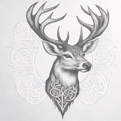Celtic Deer Head