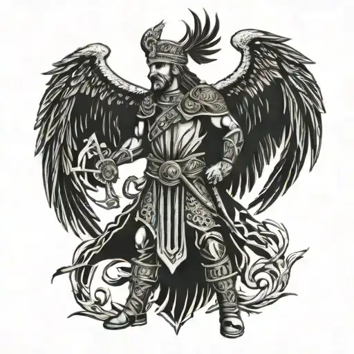 Slavic Warrior With Eagle Wings