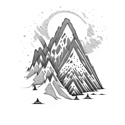 Mountain Scene With Snow