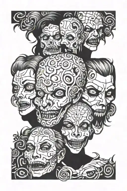 Bunch Of Creepy Faces