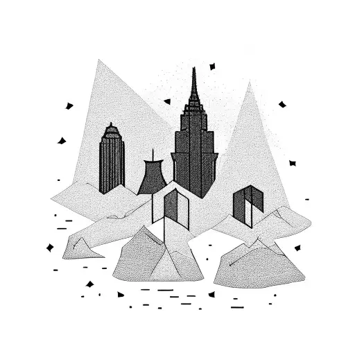 Incorporate The Little Rock Skyline Into A Minimalist Blackwork Design