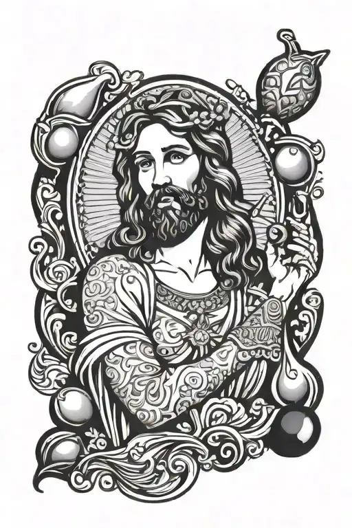 Jesus In Drag As Pinup With Maracas