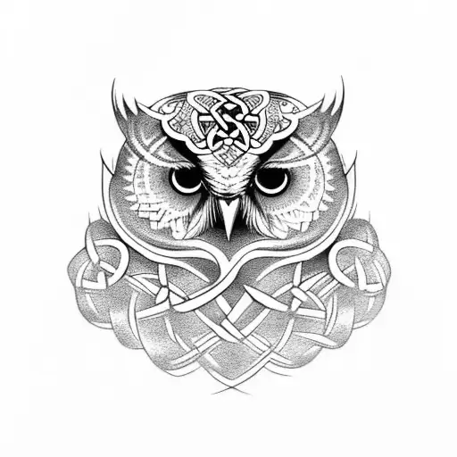 Celtic Knot Owl Symmetrical