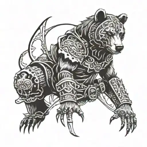 The Bear Warrior In The Mask Of Gannibal