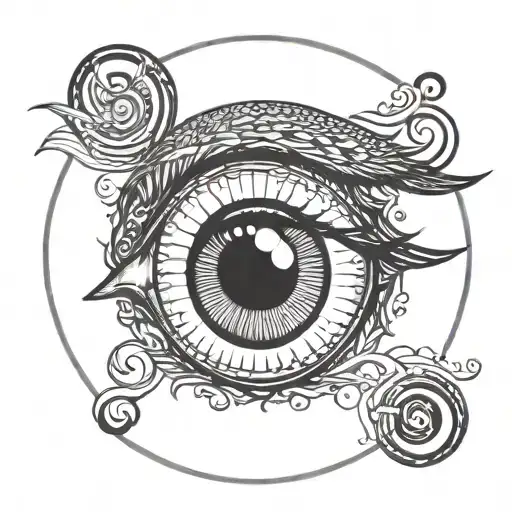 Eye With A Circle Pattern