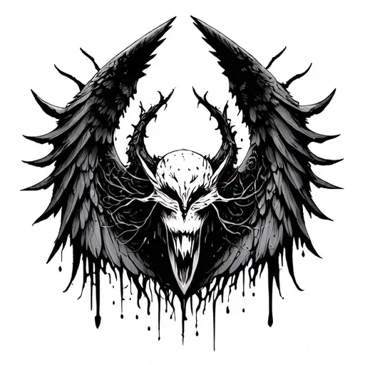 Demons And Angels With Black Traces