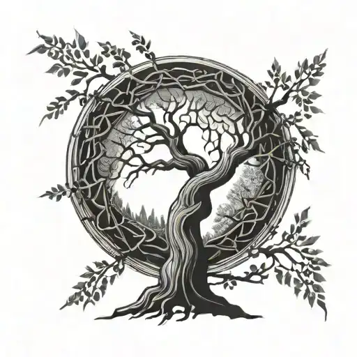 A Winding Tree That Is Old But Strong