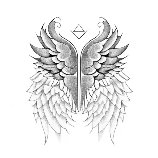 Incorporate Angel Wings Into A Geometric Pattern Inspired By Angel Numbers