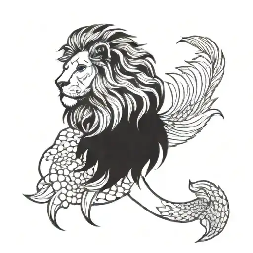 Lion Head Mermaid Body