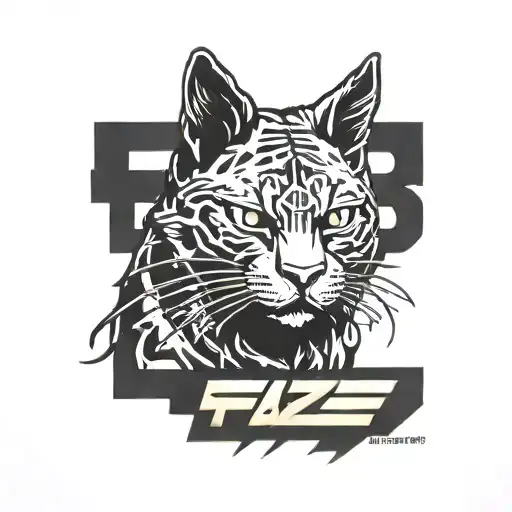 Faze Logo With Black Cat Inside And Gt3 Rs 3 8 Silhouette