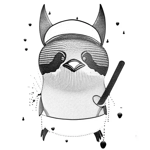 Penguin With An Umbrella