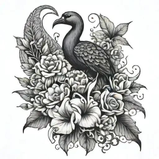Coverup A Dark Line Felamingo Tattoo Design