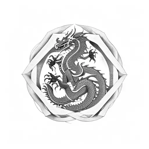 Dragon In Infinity Sign