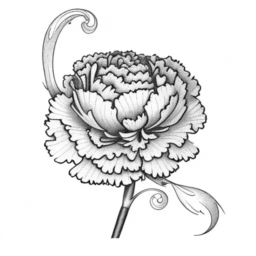 Carnation With A Cardinal