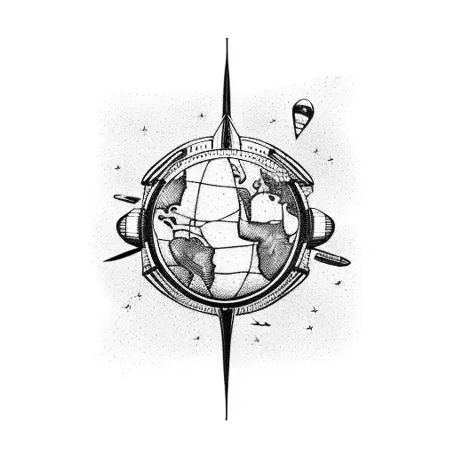 Airplane Flying Around Earth