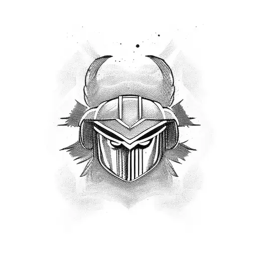 Spartan Soldier With Owl On Shoulder