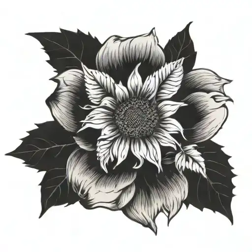 Ring With Sunflower And Crown