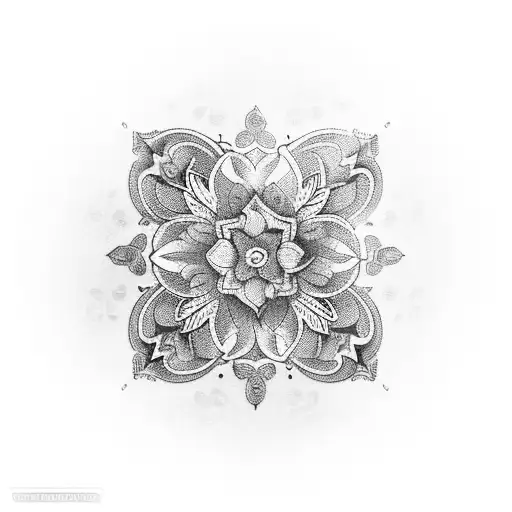 A Vintage Calculator With Intricate Floral Patterns Surrounding It