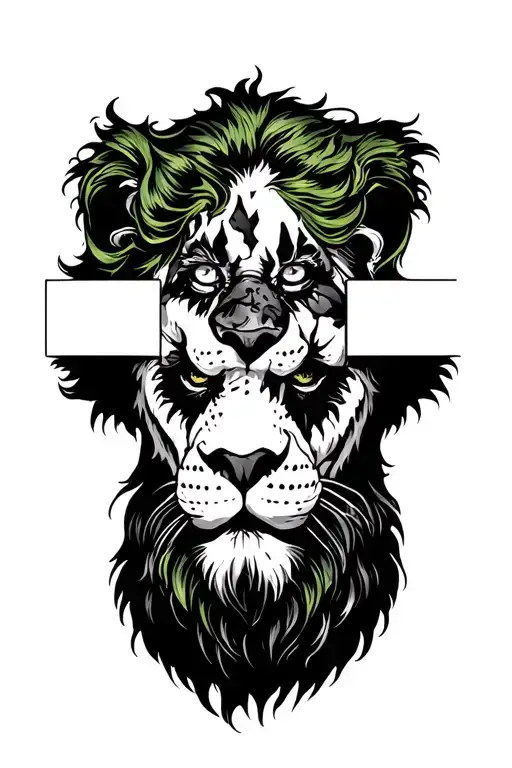 Joker Lion Cross Fore Arm Sleeve