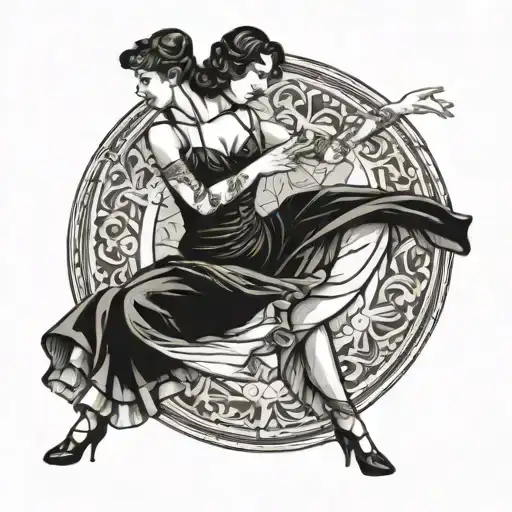 Female Tango Dancer With Bottle Of Fernet