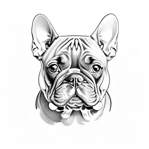French Bulldog Black With White Breast