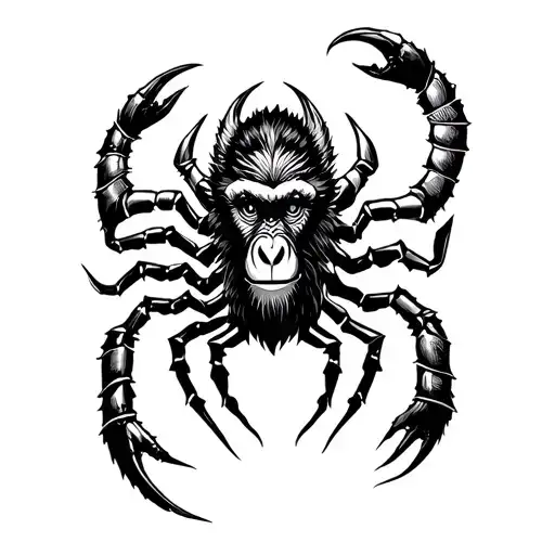 Monkey Armored By Scorpio Zodiac Sign