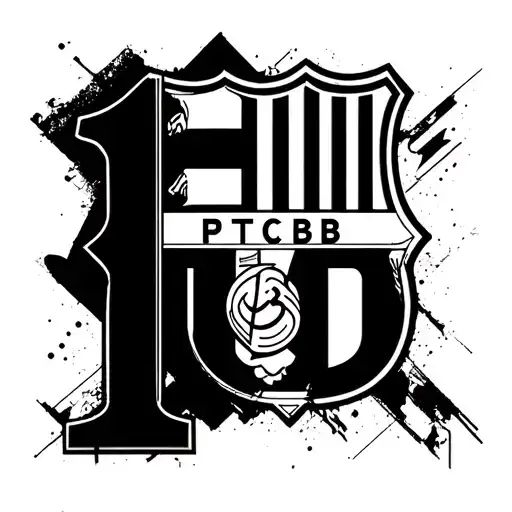 Combine The Barcelona Logo And The Number 10 In A Unique And Abstract Design
