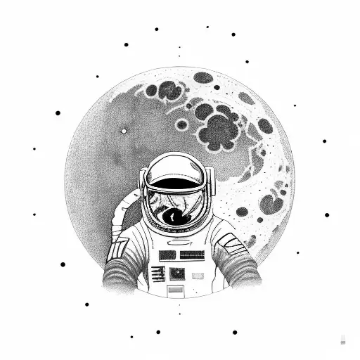 An Astronaut On The Dark Side Of The Moon