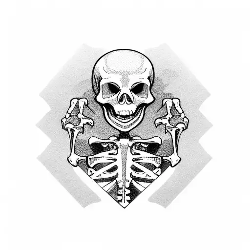 Skeleton Holding The Thumbs Up